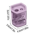 thumbnail image 6 of 100Fens Rhombus Double Hole Transparent Pencil Sharpener Small Portable Rotary Pencil Sharpener Color, 6 of 9