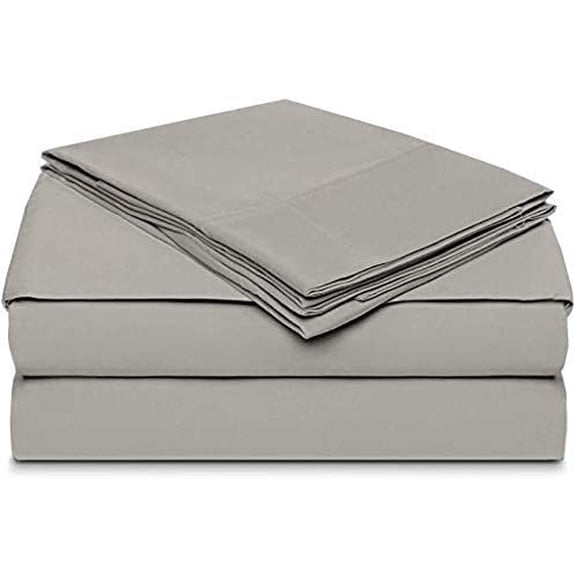 Sleeper Sofa Sleeper Sheet - 400 TC 100% Cotton Luxury Sleeper Sofa Bed Sheet Set Twin Sofa Sleeper Mattress Sheet Light Grey Solid Fit Up to 5" Inches Deep Pocket Sleeper Sofa Sheet Set
