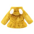 thumbnail image 5 of Fesfesfes Hooded Jackets Toddler Girls Solid Color Thicken Plush Cute Flowers Rabbit Ears Winter Thick Coat Cloak Clearance, 5 of 6