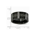 thumbnail image 7 of Edward Mirell Titanium Flat Laser Patterned 10mm Band Size: 12; for Adults and Teens; for Women and Men, 7 of 7