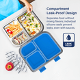 thumbnail image 3 of Inu, Stainless Steel Bento Lunch Box, 3 Compartments, Leak-Proof, Pink, 3 of 9