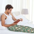 thumbnail image 6 of Picia Mushrooms Gnome Mens Soft Woven Cotton Elastic Waistband Sleep Pajama Pant Lounge Sleep Pant With Pockets And Drawstring-Medium, 6 of 9