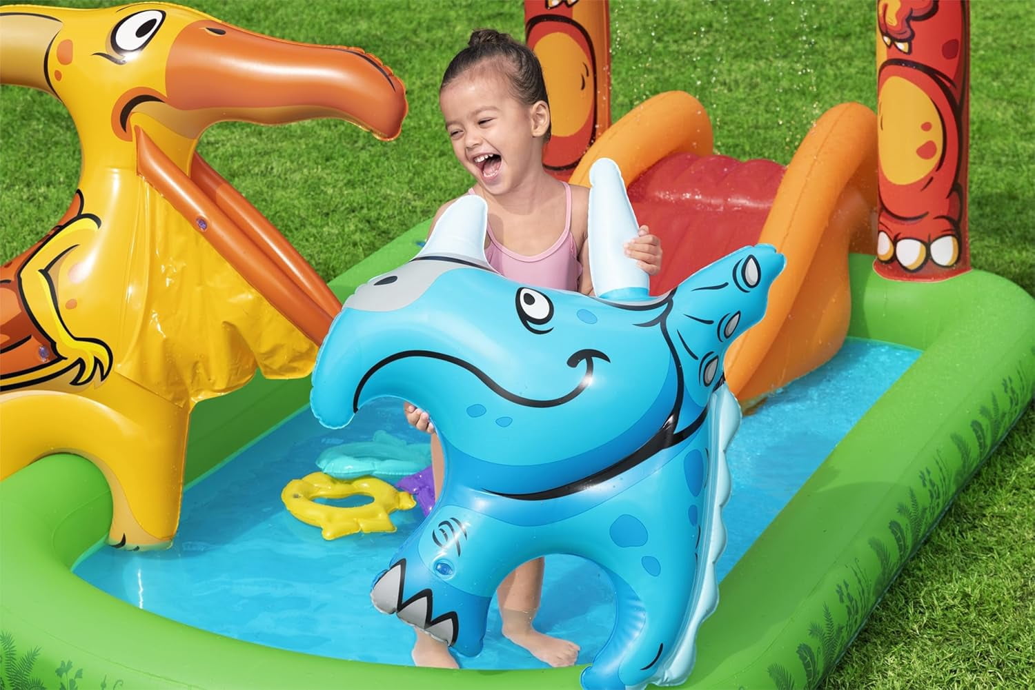 H2OGO! Jurassic Splash Kids Inflatable Water  Center - Outdoor Summer Pool Toy for Children Ages 2+