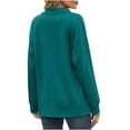 thumbnail image 4 of EOYWHK Womens Coats with Hood Women's Button Loose Long Sleeve T-shirt Blouse Fall, 4 of 4