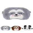 thumbnail image 2 of Coofit Sleeping Mask Plush Sloth Panda Eye Mask Sleeping Blindfold with Elastic Strap, 2 of 10