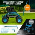 thumbnail image 3 of Topcobe Rolling Garden Cart with Height Adjustable Swivel Seat and Storage Basket, Garden Cart for Backyard-Blue, 3 of 11