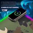 thumbnail image 2 of RGB Gaming Mouse Pad 15W Wireless Charging Large Waterproof Desk Mat 13 Light Modes Mousepad 31.5x11.8 Green Brown Camouflage, 2 of 6