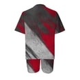 thumbnail image 5 of Mikilon Ensemble Élégant pour Femmes 2 Pcs Mode Col Rond Blouse Manches Courtes Hauts Shorts Ensemble Décontracté Rouge-B 2TG, 5 of 5
