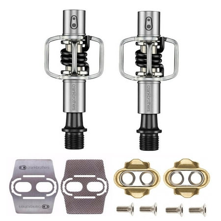 Crank Brothers Eggbeater 1 MTB Bike Pedals (Black) with Cleats and Shoe