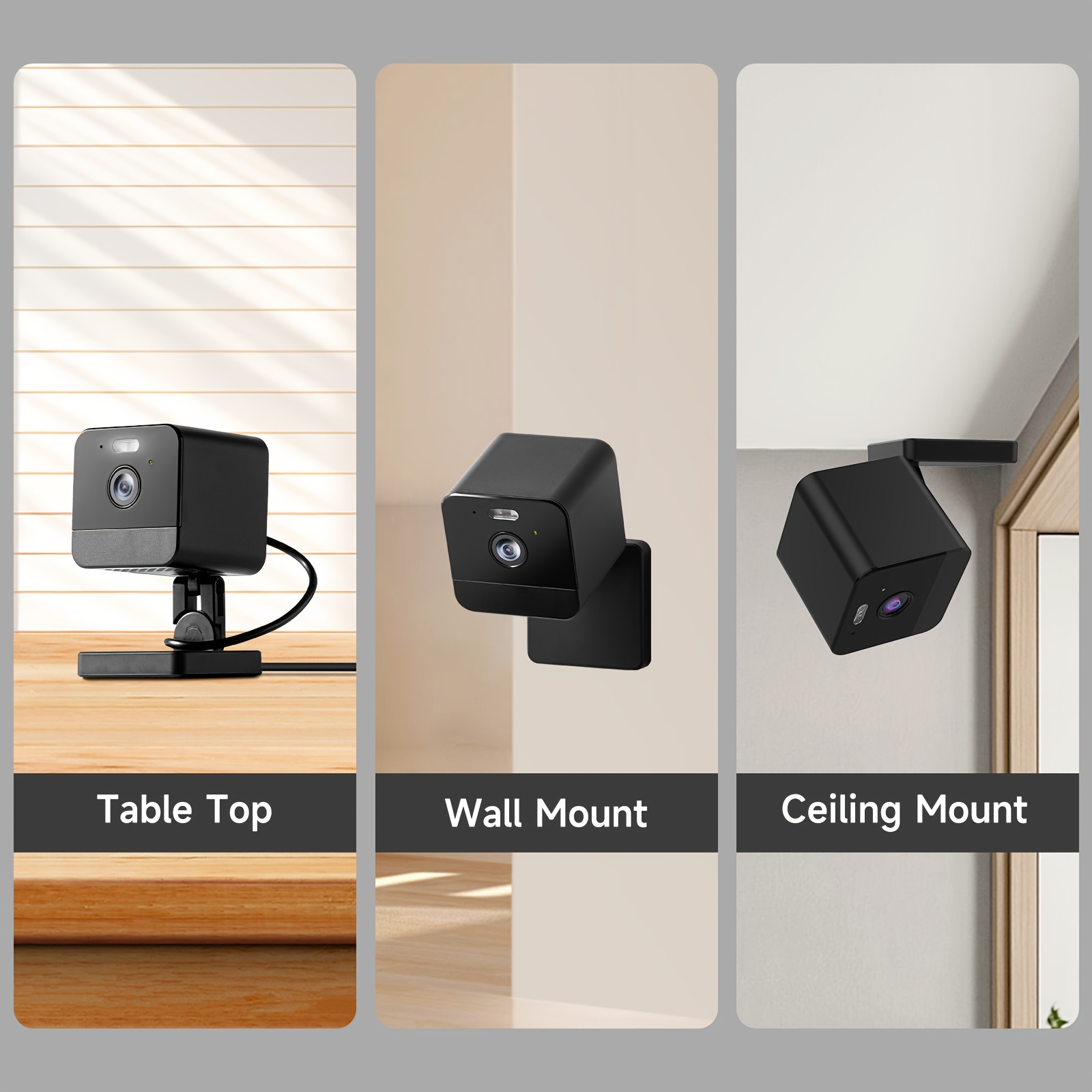 2K Smart Indoor Camera, 2.4G/5G WiFi. It has motion detection, color night vision and two-way audio. Supports cloud and 256G SD storage, ideal for home security and automation.