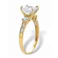 thumbnail image 2 of PalmBeach Jewelry Princess-Cut Cubic Zirconia Engagement Ring 2.18 TCW in Solid 10k Yellow Gold, 2 of 5