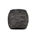 thumbnail image 3 of Steve Silver Omari Square Handwoven Black/ Ivory Wool Pouf, 3 of 6