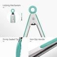 thumbnail image 4 of 480°F Heat Resistant Kitchen Tongs: U-Taste 7/9/12 inch Silicone Cooking Tong Set with Non Stick Rubber Tips and Silicon Coated 18/8 Stainless Steel Handle for Serving Grilling Salad(Aqua Sky), 4 of 9