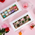 thumbnail image 3 of Cajas para galletas Moretoes, 30 unidades, caja blanca para panadería de 32 x 14 x 6 cm con ventana, 3 of 7