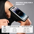 thumbnail image 4 of Atzeste Cell Phone Running Armband with Earphone Bag, Sweatproof Arm Band Phone Holder, Fits 6.9" Phones Compatible with iPhone 17 16 15 14 13 12 Pro Max/Plus/XR/XS, Galaxy S25-S22, 4 of 8