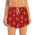thumbnail image 2 of Balery Gingerbread Man Pantalones cortos deportivos para mujer con forro y dos bolsillos, elásticos, para entrenamiento, gimnasio, yoga-XX-Large, 2 of 7