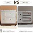 thumbnail image 5 of Fairy Shoe Cabinet with 2 Flip Drawers, Shoe Storage Cabinet with Drawer for Entryway, Hallway, Shoe Organizer Cabinet, White, 5 of 7