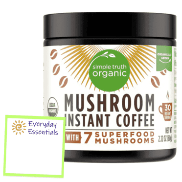 Simple Truth Organic Mushroom Instant Coffee 2.12 oz   Everyday Essentials Note Pad