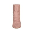 thumbnail image 6 of BLISSFUL STEP Women's Pointed Toe Slouched Stiletto Heel Ankle Boots Dust Pink 9, 6 of 6