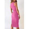 thumbnail image 5 of Vestido PRETTYGARDEN Midi Ajustado Sin Mangas con Corte Rosa Palo Talla L, 5 of 5