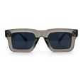 thumbnail image 5 of Nostalgic Chunky Thick Horn Rim Narrow Rectangle Plastic Hipster Sunglasses Slate Black, 5 of 8