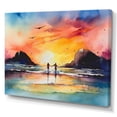 thumbnail image 2 of Designart "Honeymoon Tropical Paradise I" Modern Landscape Beach Canvas Wall Art, 2 of 5