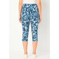 thumbnail image 2 of Woman Within Plus Size Petite Stretch-Cotton Knit Pull-On Printed Pocket Capri Leggings, 2 of 4
