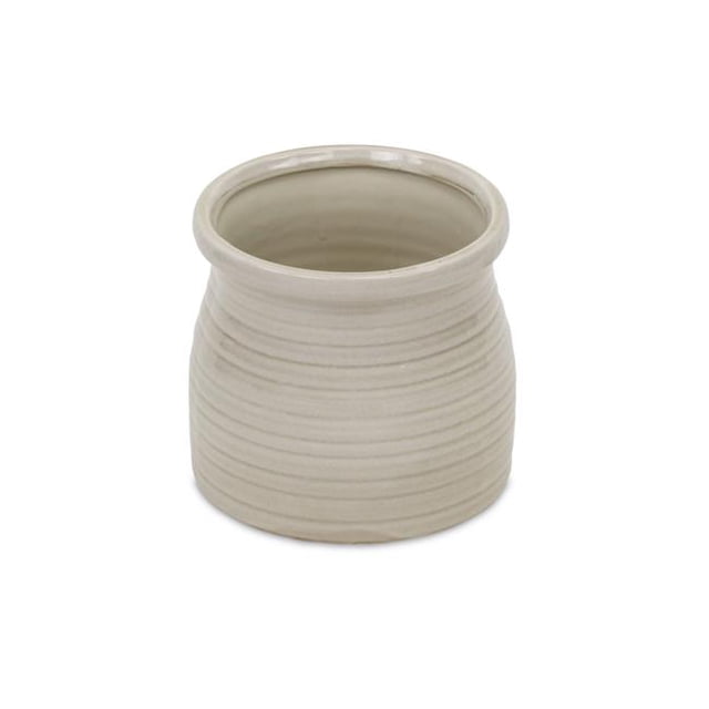 Cheungs 5663WT Jardinière en Céramique Courbée&44; Blanc