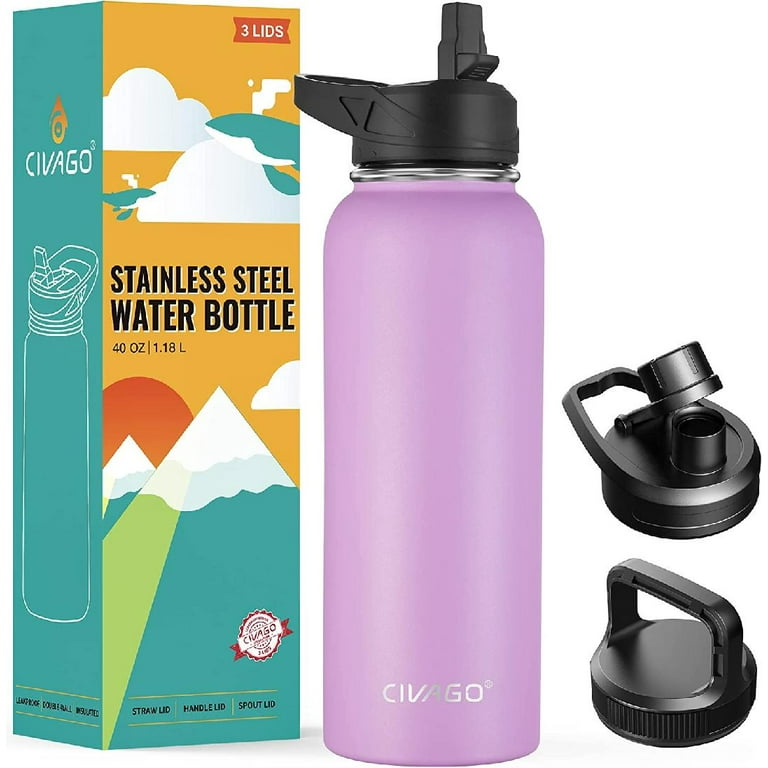  CIVAGO 40 oz Insulated Water Bottle With Straw