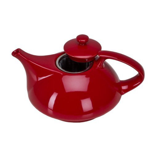 Apple Red Chantal 0.75qt Olivia Ceramic Teapot 
