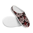Balery Snake And Rose Pattern Women's Fuzzy Memory Foam Slippers Fluffy ...