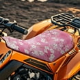 thumbnail image 4 of Uorisanigo ATV Seat Cover for Most ATV, Breathable Pink Cherry Blossom Motorcycle Seat Cushion Cover Accessories for Comfortable Long-Distance Riding Easy to Install and Clean, 4 of 7