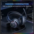 thumbnail image 2 of ONIKUMA Wired Gaming Headset, RGB Lighting, Dual Head Beam, Memory Foam Earmuffs, Flexible Mic, 50mm Bass Speakers, 3.5mm USB Interface, Black, 2 of 14