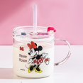 thumbnail image 1 of Cartoon Transparent Milks Cup With Measurement Scales & Lid Spill Proof Straw, 1 of 5