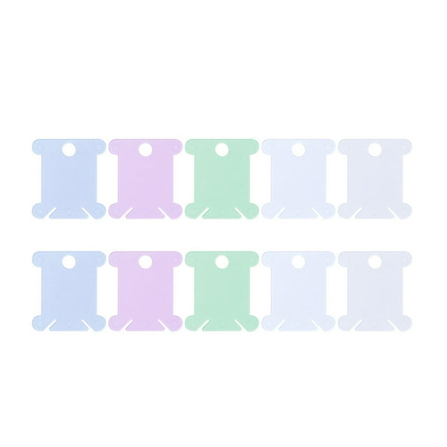 Winding Board Floss Bobbins Cord Spool Wire Winder Multipurpose Simply Used Stitch Embroidery DIY Prop Storage Mixed Color 10 Pieces