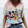 thumbnail image 5 of Camiseta de moda de verano para mujer, blusa con estampado de Mickey Mouse de Disney para mujer, ropa para mujer, camiseta informal vintage, tops de talla grande, 5 of 5