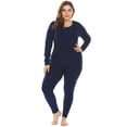 thumbnail image 2 of ambiance Women's Plus Size Pijamas Sets Jersey Cotton 2 PCS TOP & Bottom Pajamas Set, 2 of 5