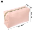 thumbnail image 2 of Unique Bargains PU Leather Makeup Bag Large Makeup Bag Make Up Brush Organizer Bag Toiletry Bag for Women M Size Pink, 2 of 6