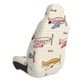 thumbnail image 2 of Wukai Striped Vintage Planes Full Set Car Seat Covers with Soft Padding Universal Auto Front Seats Protector and Cushion Mat, 2 of 5