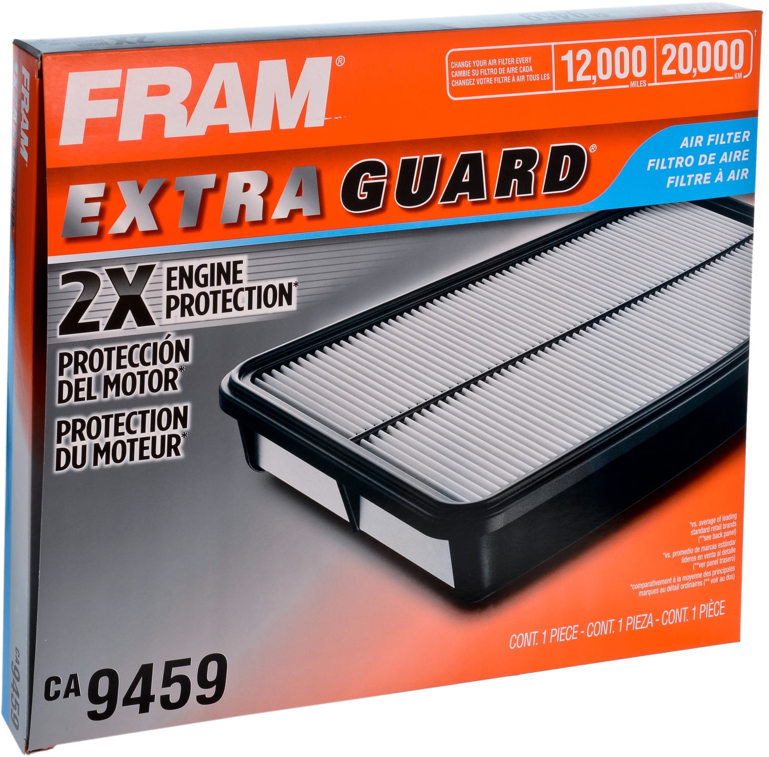 FRAM Extra Guard Air Filter, CA9459 for Select Cadillac Vehicles Fits select: 2003-2005 CADILLAC CTS, 2006-2007 CADILLAC CTS-V