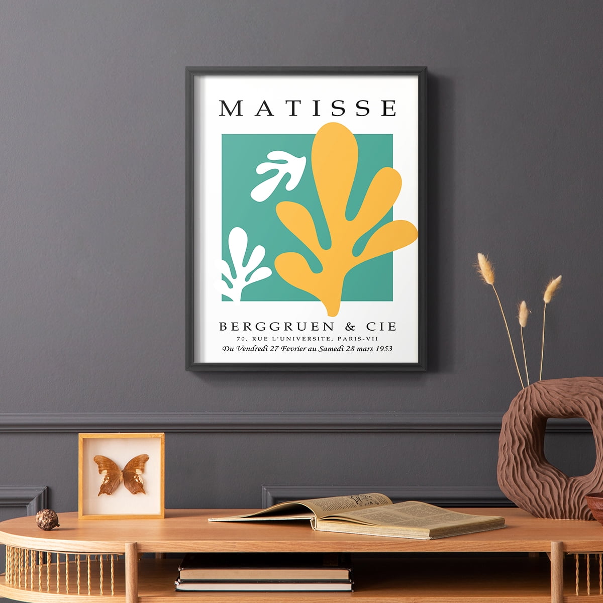 Matisse CCCXLIV in Black Solid Wood 16 x 20 Framed Print