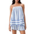 thumbnail image 3 of Womens Striped 2 Piece Lounge Sets Sleeveless Striped Pjs Set Cami Top and Shorts Pajama Set Outfits, 3 of 10