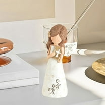 JingChun Easter Resin Praying Angel Sculpture Figurine for Gifts Home Decoration Praying commemorating Angel Statue, exquisitely Carved and Hand-Painted Characters