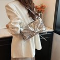 thumbnail image 4 of Bolso Bandolera Con Solapa Lazo Fruncido Y2K para Mujeres Y Niñas, 4 of 9