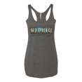 thumbnail image 2 of Wild Bobby Godfidence- Knowing I Can't But He Can Blue and Brown Cheetah Print Inspirational/Christian Women Tri-Blend Racerback Tank Top, Premium Heather, X-Large, 2 of 6