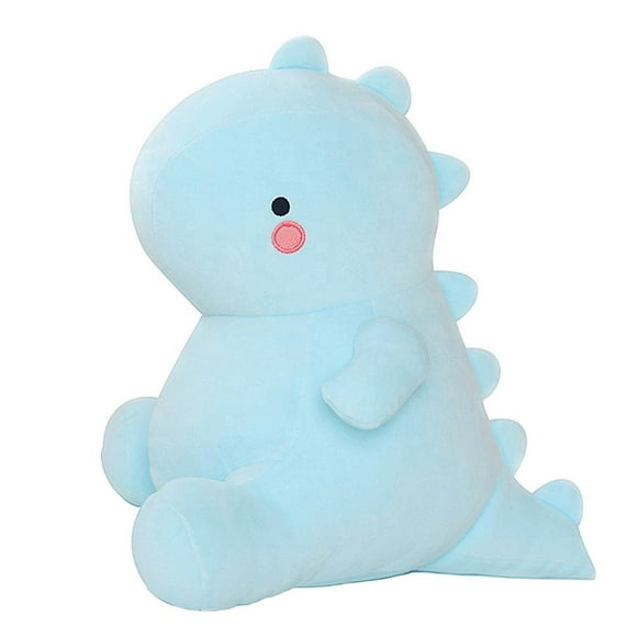 Pretty Dinosaur Stuffed Animals Shape Big Hugging Pillow Soft 3D Pom Plush Toy Doll Ultra Fabric Bed Rest Chair Bo Children's Room Decoration Gift (Blue,11.8in) Christmas Gift