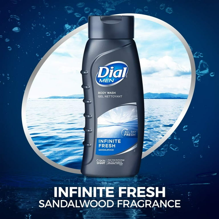 Dial Infinite Fresh Lasting Body Wash for Men 16 oz (Pack of