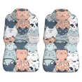 thumbnail image 3 of LAKIMCT Simple Cute Cat Car Seat Covers Vehicle Front Seat Covers Universal Fit Seat Protector, 3 of 9