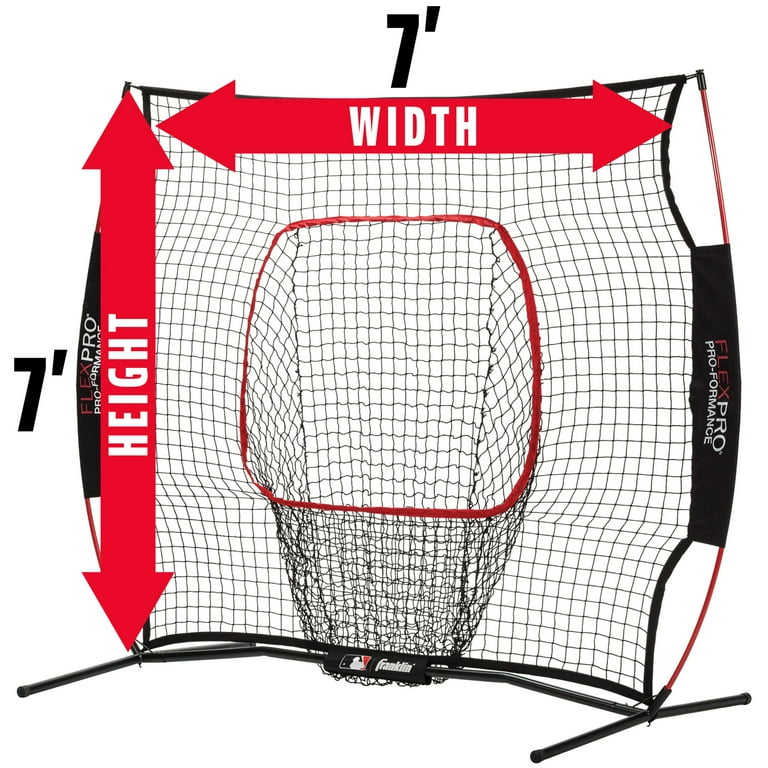 Franklin Sports MLB Flexpro Backstop Net with Pitching Target, 7 x