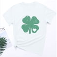 thumbnail image 4 of CEHVOM T-Shirt Femme Col Rond Manches Courtes Imprimé Saint-Patrick, 4 of 4